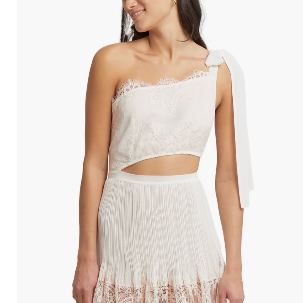 NWT Rya Collection Anniversary Lace Cutout One-Shoulder Chemise